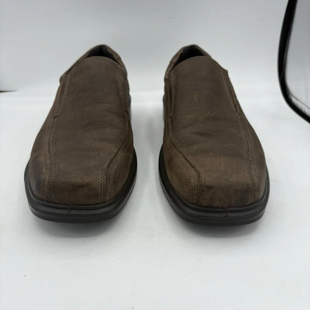 Ecco Shoes Mens Size 12.5‎ EU 46 Helsinki 2 Leather Loafers Dark Brown Slip On